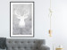 Poster Noble Stag - lighter shade of deer on gray concrete texture 124495 additionalThumb 6
