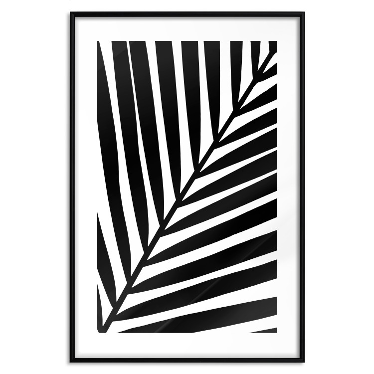 Wall Poster Precious Leaf - pattern of a black leaf on a contrasting white background 125095 additionalImage 15