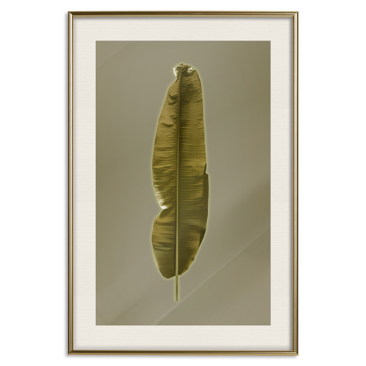 Poster Exotic Leaf - green leaf from a banana tree on a solid background 126195 additionalImage 19