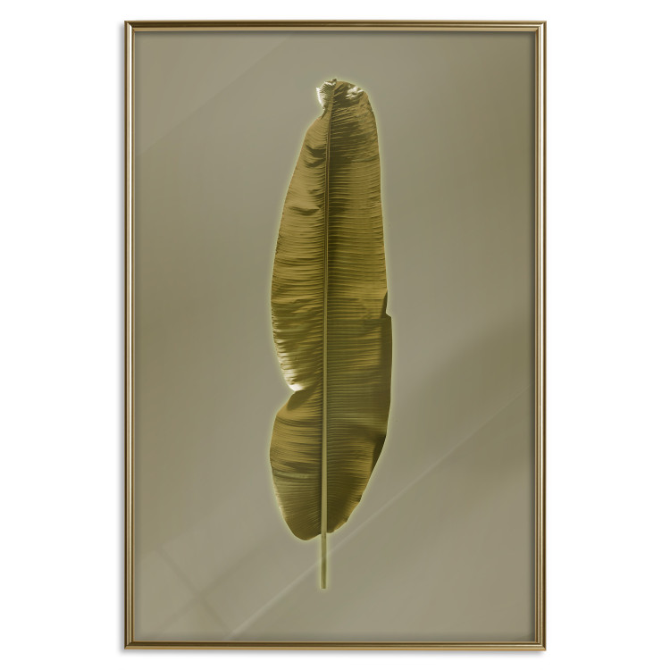 Poster Exotic Leaf - green leaf from a banana tree on a solid background 126195 additionalImage 20