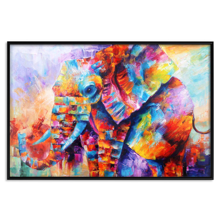 Wall Poster Colors of Africa - abstract multicolored animal in a watercolor motif 127095 additionalImage 16