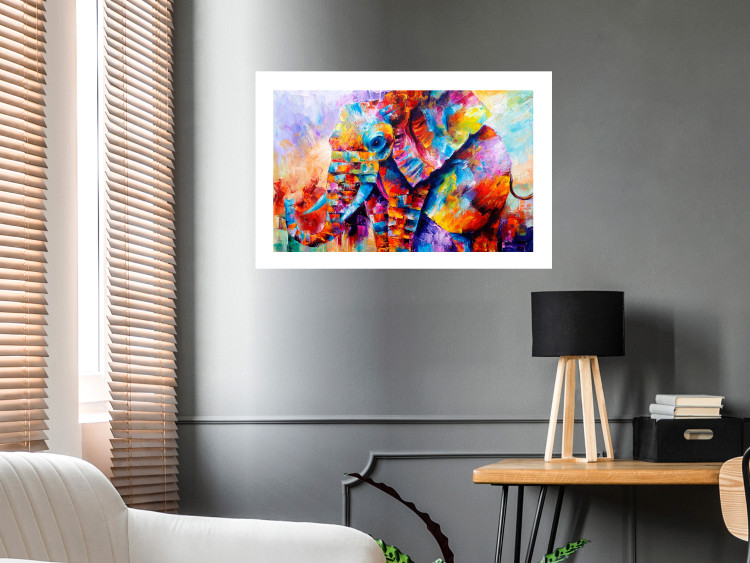 Wall Poster Colors of Africa - abstract multicolored animal in a watercolor motif 127095 additionalImage 3