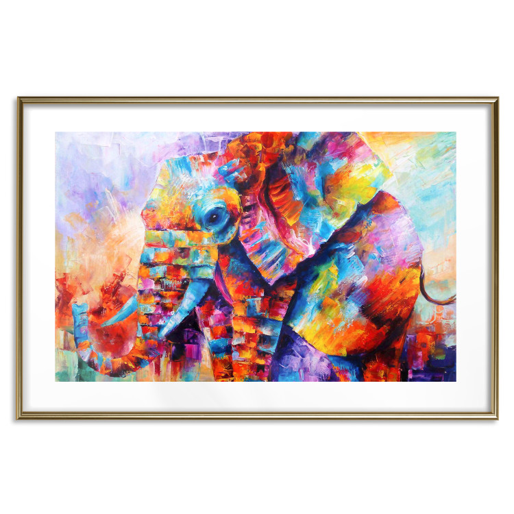 Wall Poster Colors of Africa - abstract multicolored animal in a watercolor motif 127095 additionalImage 14
