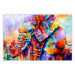 Wall Poster Colors of Africa - abstract multicolored animal in a watercolor motif 127095