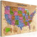 Canvas Multicoloured map of North America - English inscriptions 127895 additionalThumb 2