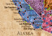 Canvas Multicoloured map of North America - English inscriptions 127895 additionalThumb 4