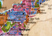 Canvas Multicoloured map of North America - English inscriptions 127895 additionalThumb 5