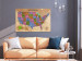 Canvas Multicoloured map of North America - English inscriptions 127895 additionalThumb 3