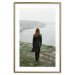 Wall Poster What Now? - landscape of a woman dressed in green against the sea and rocks 130295 additionalThumb 17