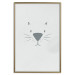 Wall Poster Kitty Face - animal with a funny face on a solid gray background 130695 additionalThumb 17