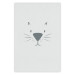 Wall Poster Kitty Face - animal with a funny face on a solid gray background 130695