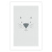 Wall Poster Kitty Face - animal with a funny face on a solid gray background 130695 additionalThumb 19