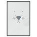 Wall Poster Kitty Face - animal with a funny face on a solid gray background 130695 additionalThumb 16