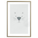 Wall Poster Kitty Face - animal with a funny face on a solid gray background 130695 additionalThumb 14
