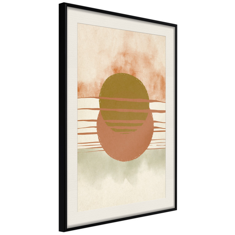 Wall Poster Water Reflections - composition of circles and stripes in an abstract motif 131795 additionalImage 2