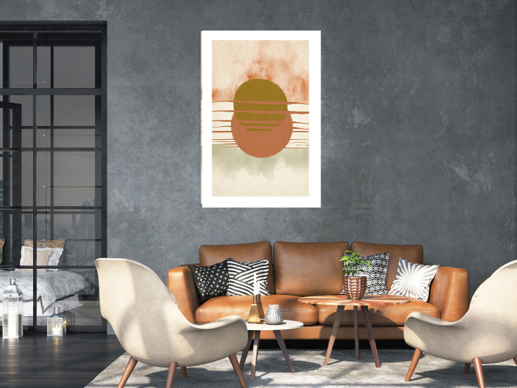 Wall Poster Water Reflections - composition of circles and stripes in an abstract motif 131795 additionalImage 3