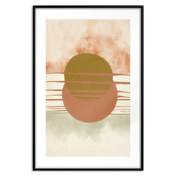 Wall Poster Water Reflections - composition of circles and stripes in an abstract motif 131795 additionalImage 15