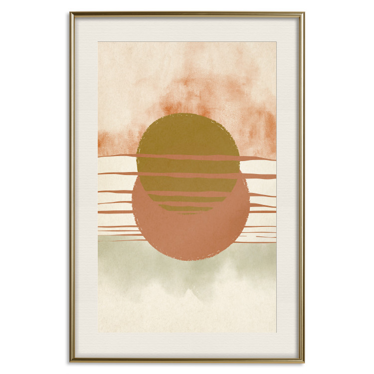 Wall Poster Water Reflections - composition of circles and stripes in an abstract motif 131795 additionalImage 20