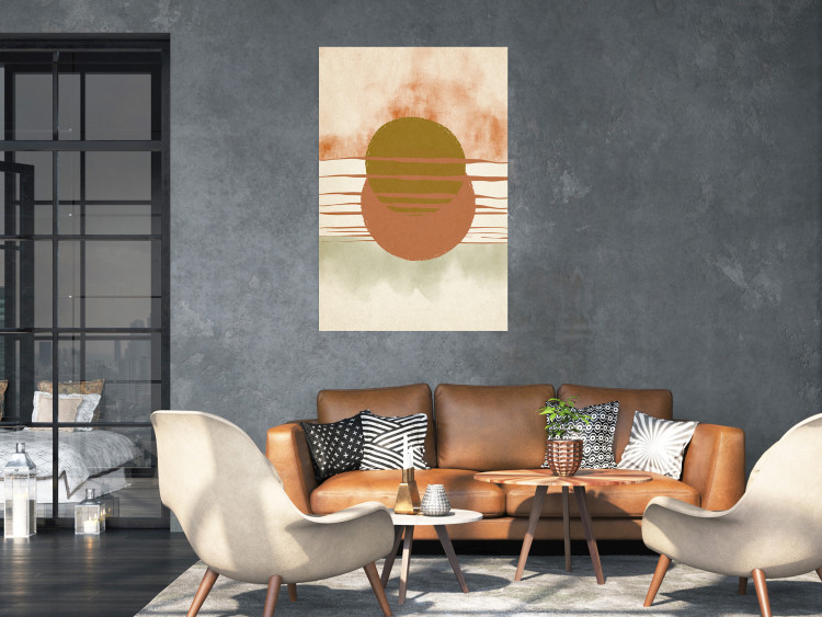 Wall Poster Water Reflections - composition of circles and stripes in an abstract motif 131795 additionalImage 4