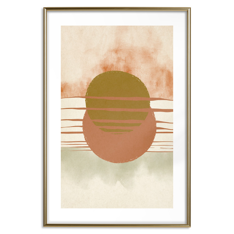 Wall Poster Water Reflections - composition of circles and stripes in an abstract motif 131795 additionalImage 14