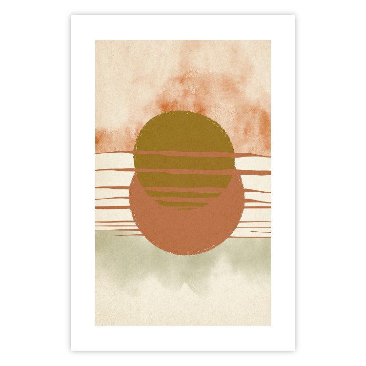 Wall Poster Water Reflections - composition of circles and stripes in an abstract motif 131795 additionalImage 19
