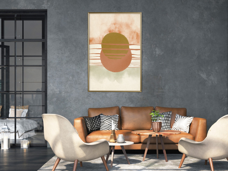 Wall Poster Water Reflections - composition of circles and stripes in an abstract motif 131795 additionalImage 7