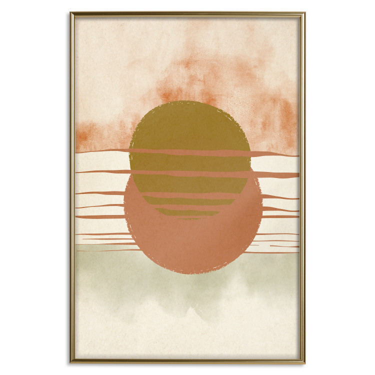 Wall Poster Water Reflections - composition of circles and stripes in an abstract motif 131795 additionalImage 17