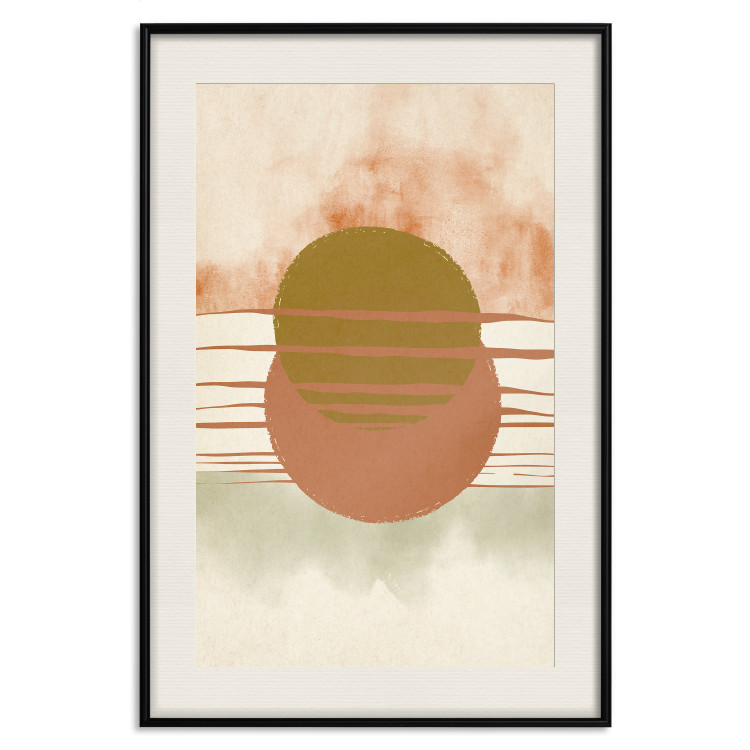 Wall Poster Water Reflections - composition of circles and stripes in an abstract motif 131795 additionalImage 19
