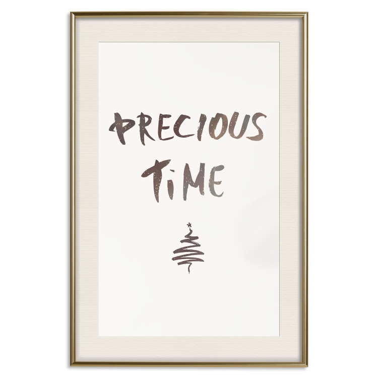 Poster Precious Time - English text and Christmas tree motif 132095 additionalImage 22