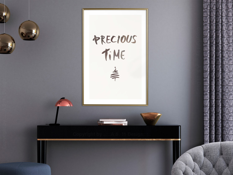 Poster Precious Time - English text and Christmas tree motif 132095 additionalImage 15