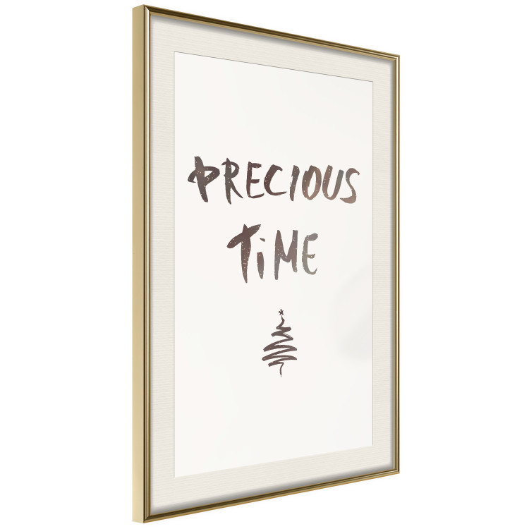Poster Precious Time - English text and Christmas tree motif 132095 additionalImage 3