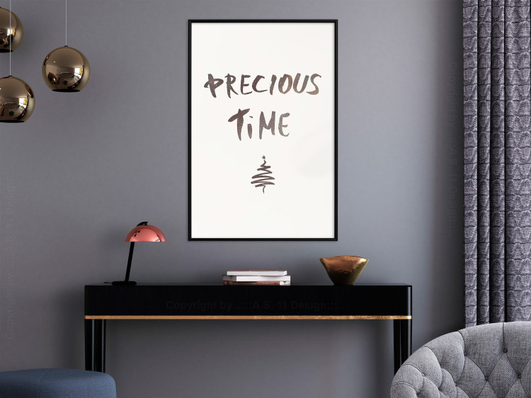Poster Precious Time - English text and Christmas tree motif 132095 additionalImage 6