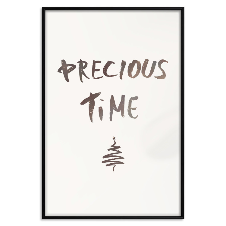 Poster Precious Time - English text and Christmas tree motif 132095 additionalImage 25