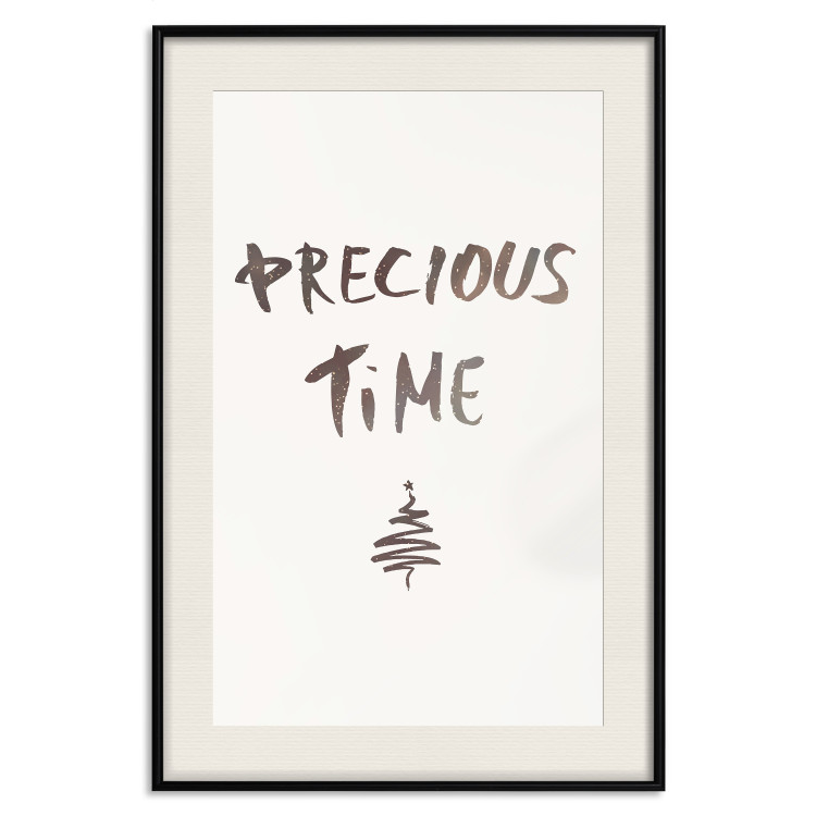 Poster Precious Time - English text and Christmas tree motif 132095 additionalImage 23