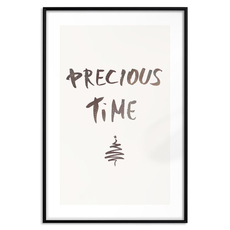 Poster Precious Time - English text and Christmas tree motif 132095 additionalImage 27