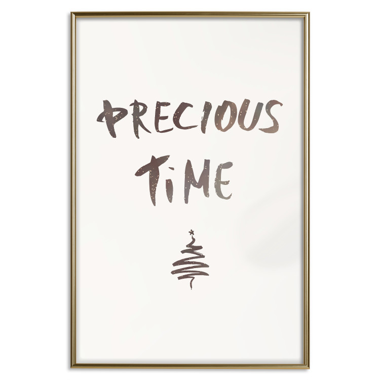 Poster Precious Time - English text and Christmas tree motif 132095 additionalImage 24