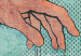 Canvas Two hands - youth graphic modeled on a religious fresco 132195 additionalThumb 4