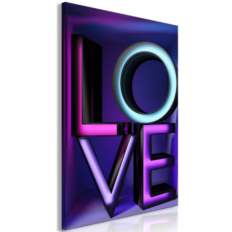 Canvas Art Print Love in color - Colored spatial letters in the LOVE inscription 135395 additionalImage 2