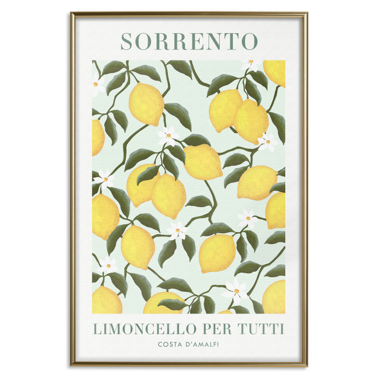 Poster Lemon Sorrento - summer composition with fruits and Italian writings 135895 additionalImage 21