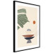 Wall Poster On the Sunny Terrace - abstraction with a green leaf in Zen style 137495 additionalThumb 14