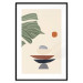 Wall Poster On the Sunny Terrace - abstraction with a green leaf in Zen style 137495 additionalThumb 4