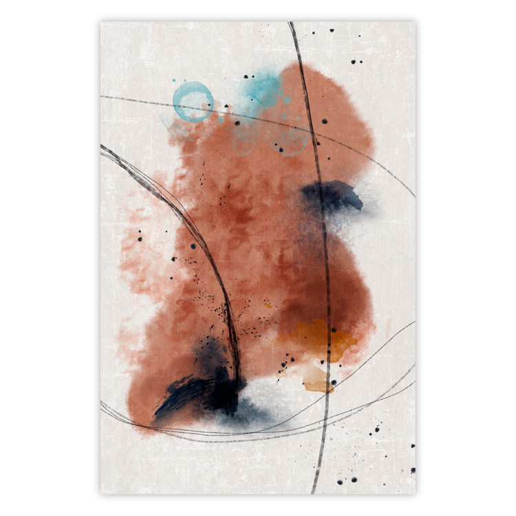 Wall Poster Secret of the Future - artistic watercolor abstraction in blotches 137695