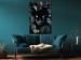 Wall Poster Black Panther in Leaves - portrait of a panther against a background of green plants 138695 additionalThumb 6
