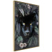 Wall Poster Black Panther in Leaves - portrait of a panther against a background of green plants 138695 additionalThumb 9