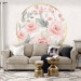 Wall Mural Rose circle - romantic flowers in shades of pink with painting effect 143395