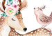 Wall Mural Fairytale friends - colourful animals and flowers on a solid background 143495 additionalThumb 7