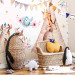 Wall Mural Fairytale friends - colourful animals and flowers on a solid background 143495 additionalThumb 5