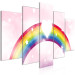 Canvas Sky Full of Love (5-piece) - heart and colorful rainbow for kids 143795 additionalThumb 2