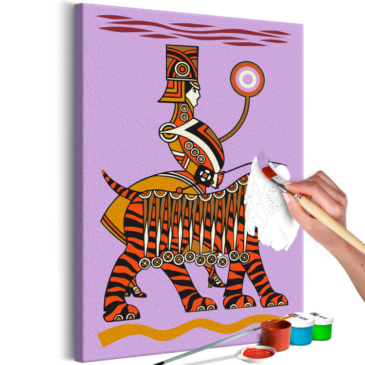 Paint by number Unusual Companion - Dressed up Man With an Orange Tiger 144095 additionalImage 3