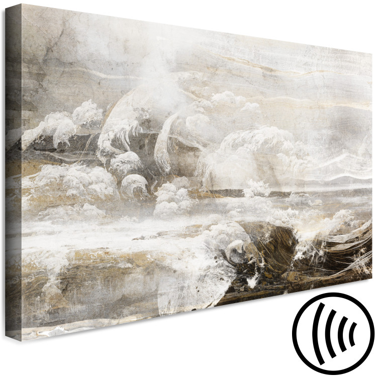 Canvas Print Wildlife of Nature - Abstract Background in Beige and Gray Colors 146595 additionalImage 6